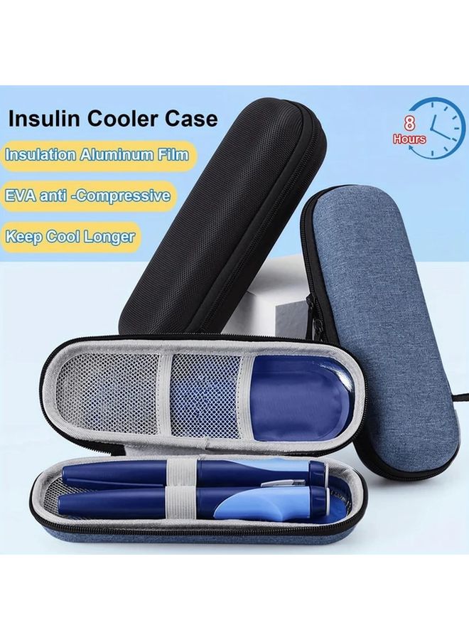 Black Portable Insulin Cooler Bag With Reusable Ice Packs For Diabetics On The Go - Image 4